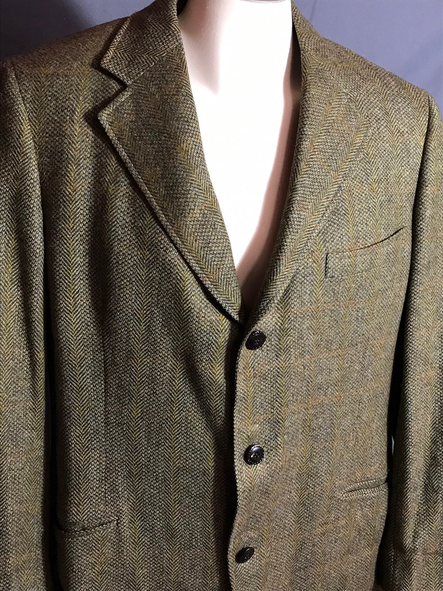 Vintage Green H Freeman & Son Tweed Sports Coat Jacket 42