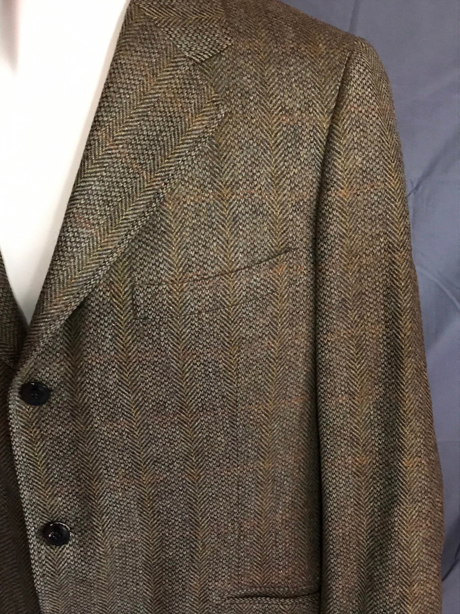 Vintage Green H Freeman & Son Tweed Sports Coat Jacket 42