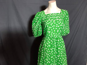 Vintage 1970's 1980's Green Kappi Country Dress S