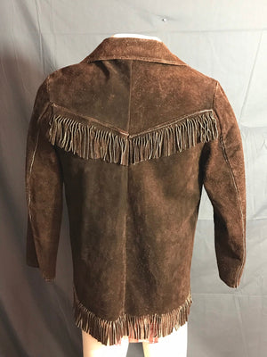 Vintage Leather Tassel Fringe Western Jacket S