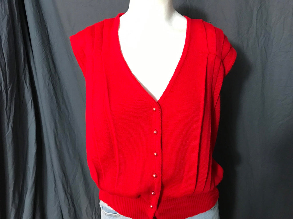 Vintage red Holly N Polly sweater vest M