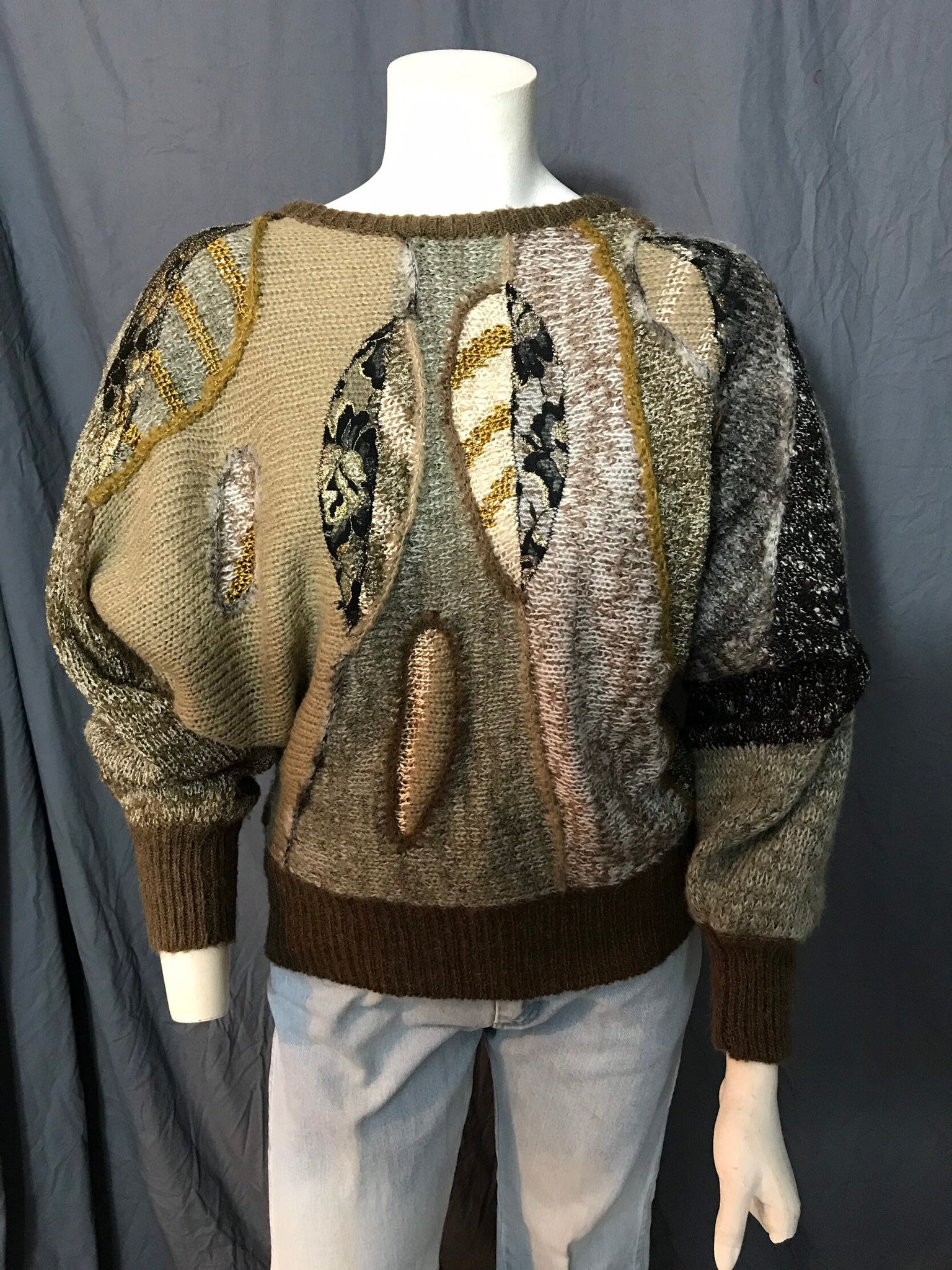 Vintage 1980’s Carducci leaf sweater S