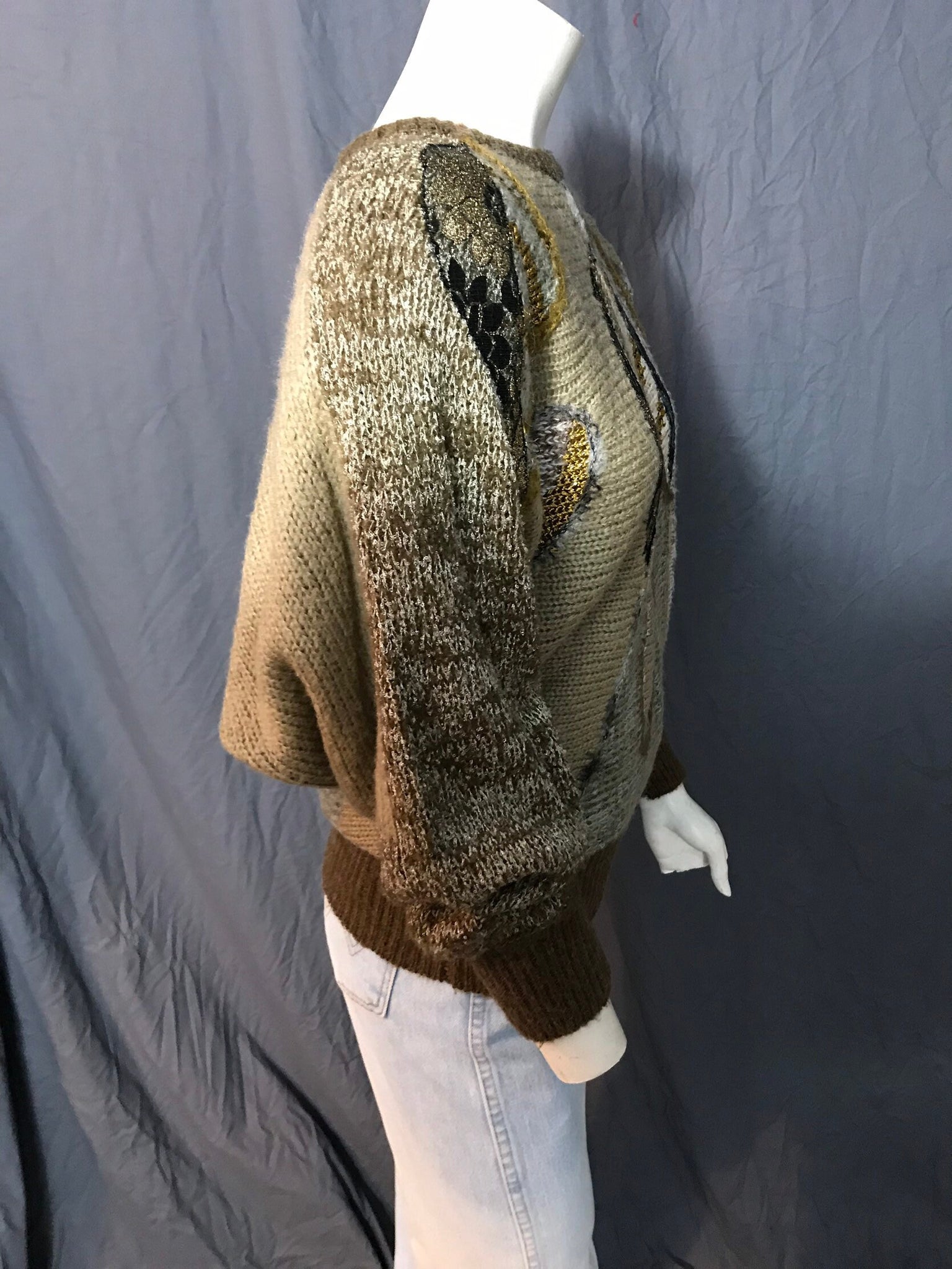 Vintage 1980’s Carducci leaf sweater S