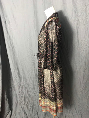 Vintage 1970’s semi sheer boho dress M L