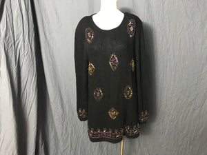 Vintage 1980’s Le Choi’s Bead Sweater Dress M