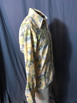 Vintage 1970’s Focus Career Club flannel duck shirt M