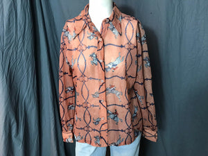 Vintage 1970’s sheer western horse shirt M L