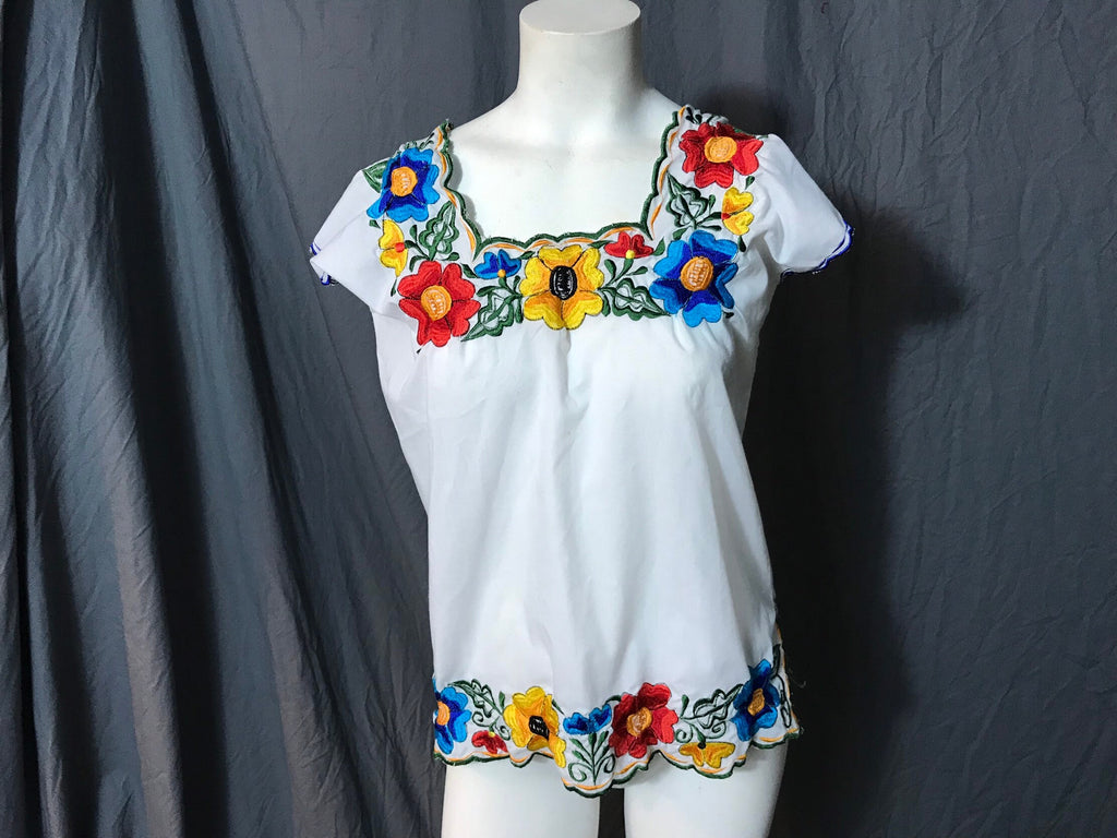 Vintage Mexican top shirt S M