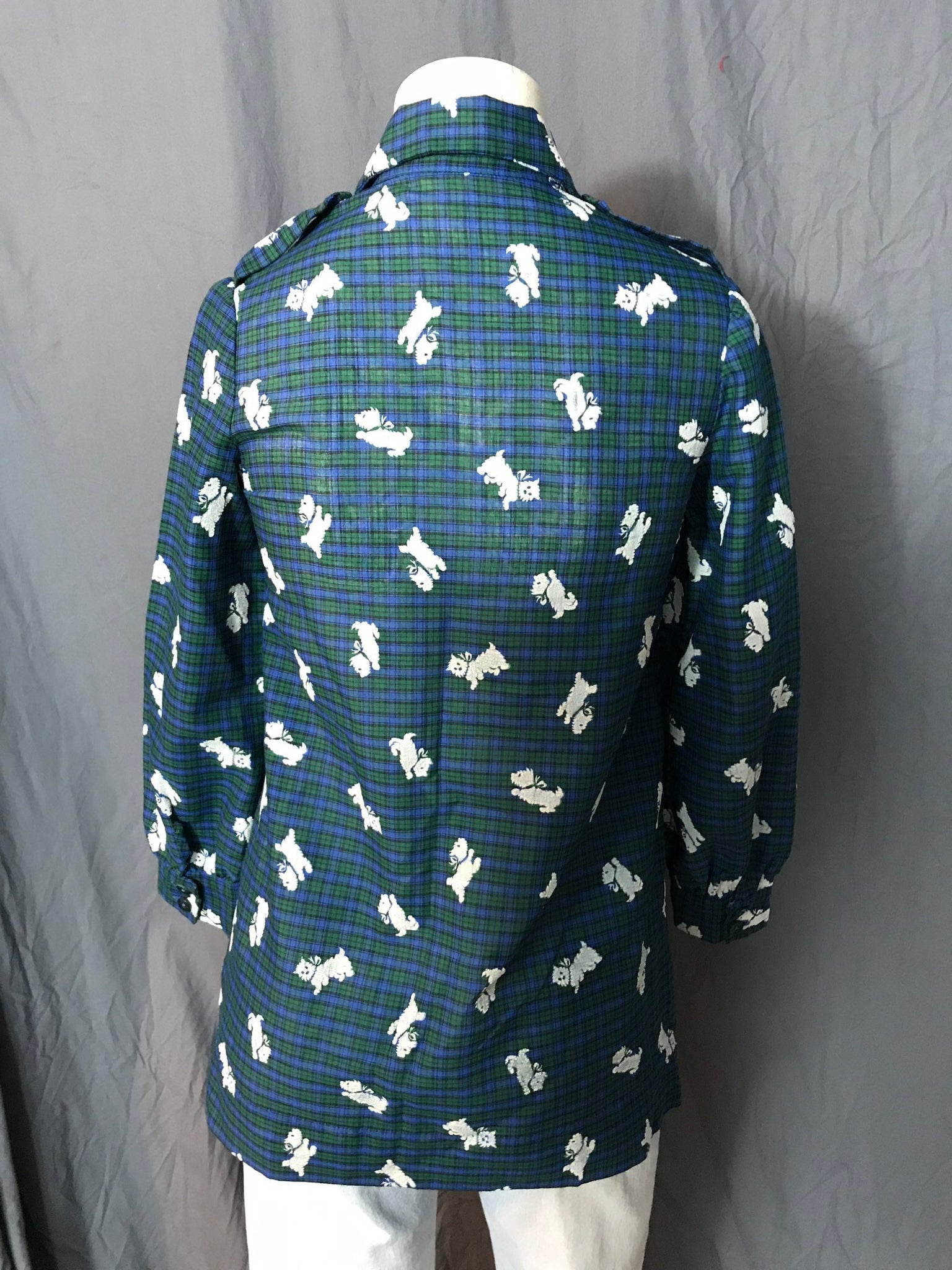 Vintage Scotty dog 1960’s 1970’s blouse S