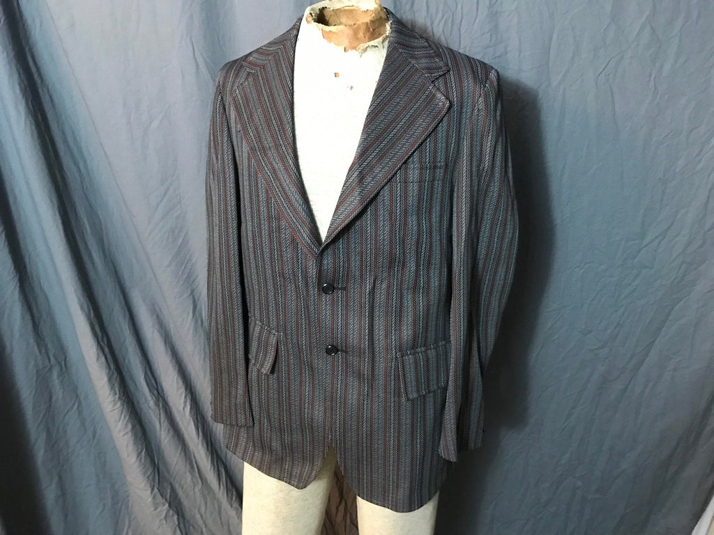 Vintage men’s 1970’s striped sports jacket 42 R