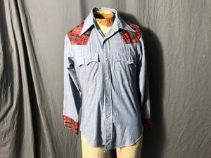 Vintage blue jean Levi’s cowboy western shirt M