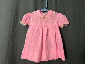 Vintage Nanette pink baby dress 6 month