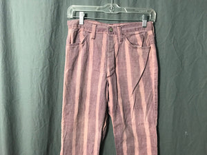 Vintage high waist purple striped bell bottom jeans 5 M