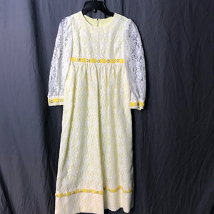 Vintage 1960’s long yellow boho kids dress