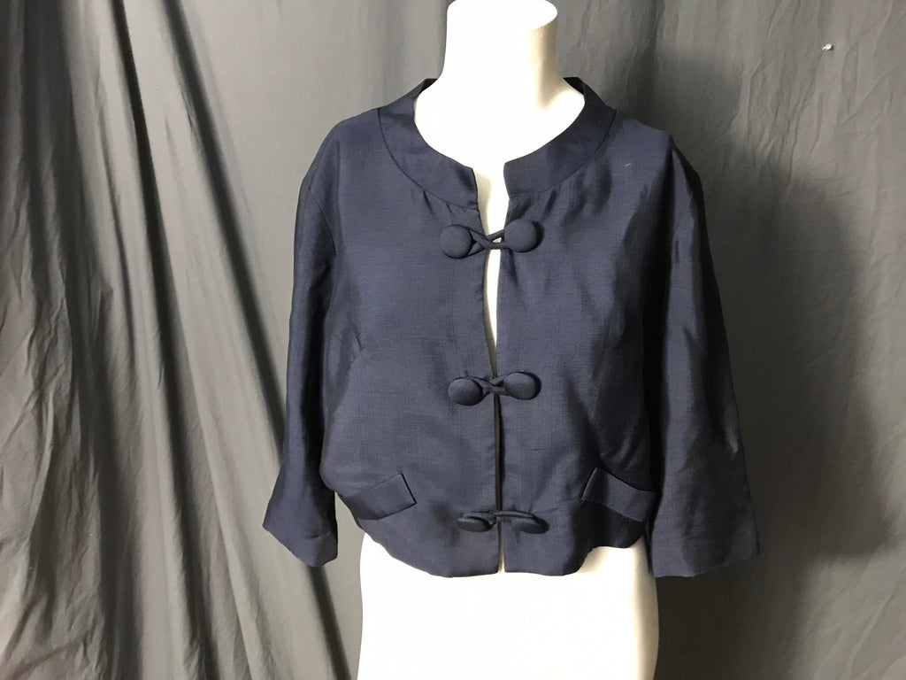 Vintage 1940’s 1950’s navy blue short jacket L