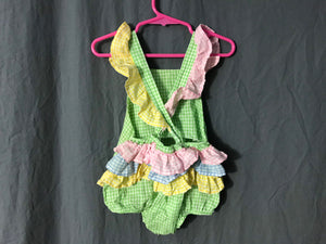 Vintage gingham bay romper Lisa Jackson 2 T