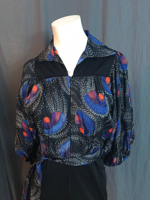 Vintage rayon 1970’s jumpsuit M