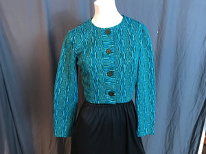 Vintage Georgia Griffin 70’s turquoise short jacket M