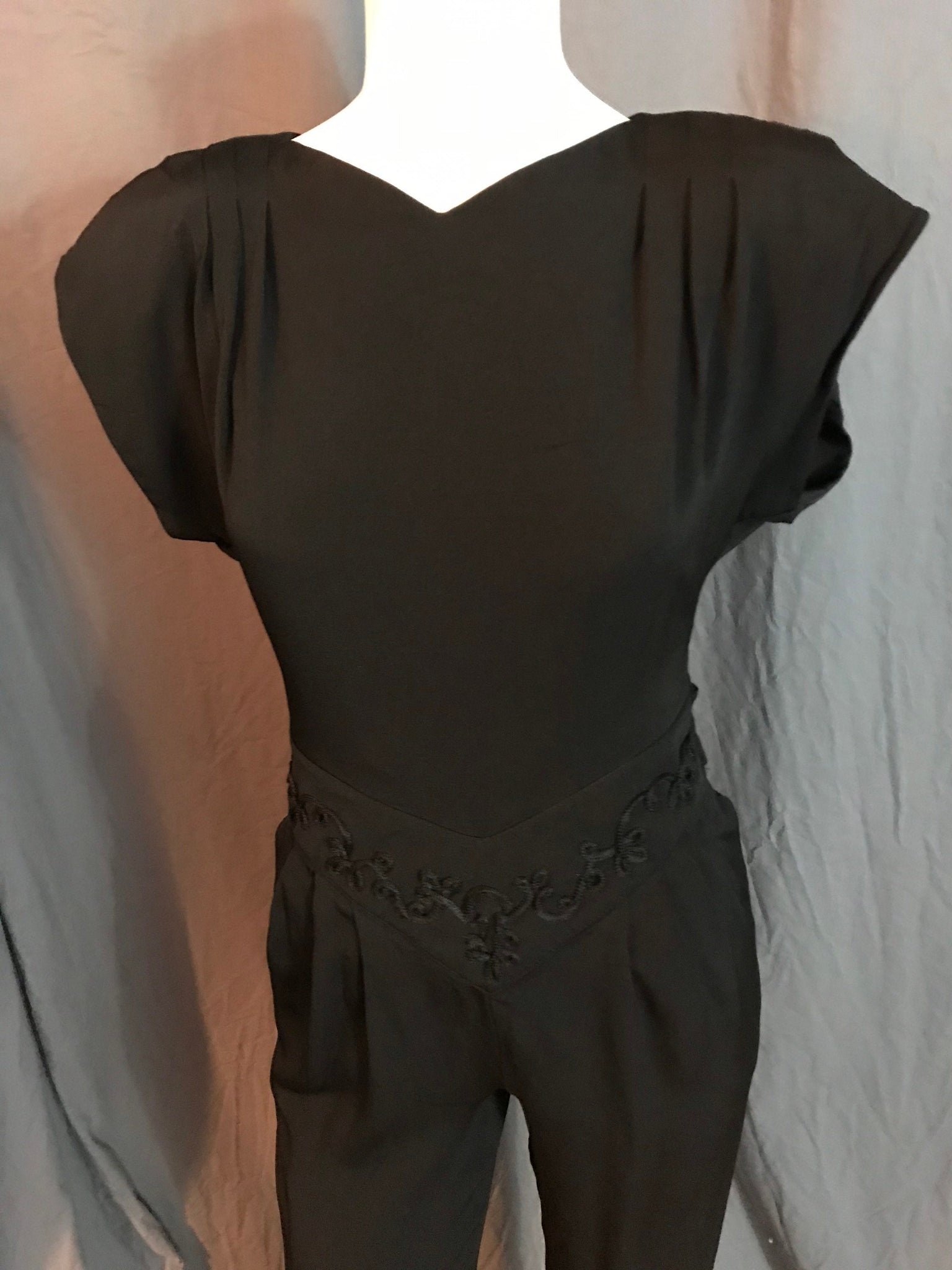 Vintage 1980’s black mod jumpsuit 4