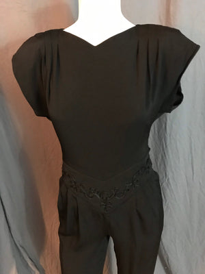 Vintage 1980’s black mod jumpsuit 4