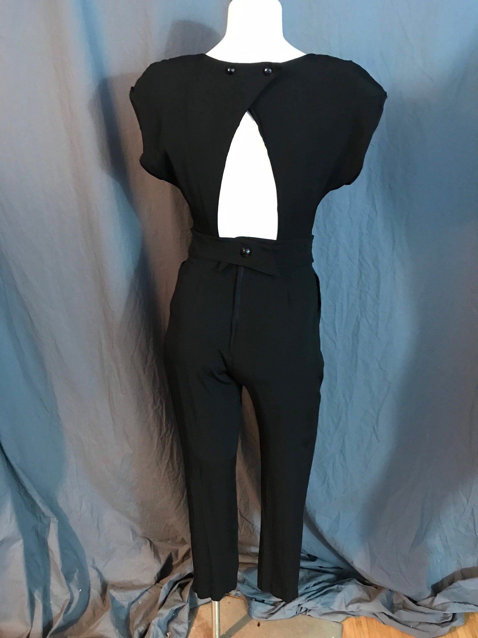 Vintage 1980’s black mod jumpsuit 4