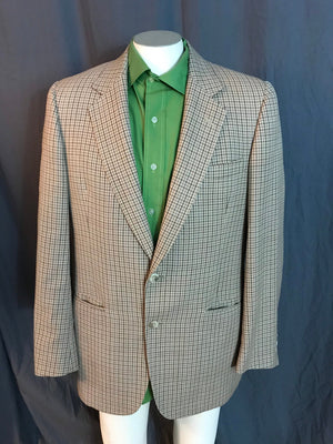 Vintage Racquet Club brown plaid sports jacket coat 42