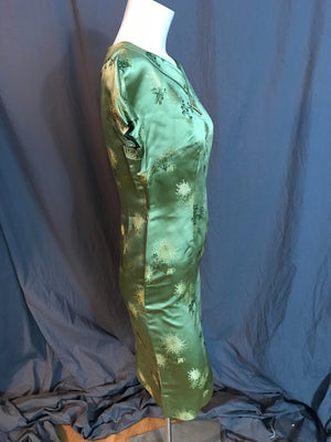 Vintage 1950’s 1960’s green brocade dress with jacket M