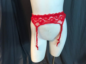 Vintage 1980’s Jezebel red lace garter belt