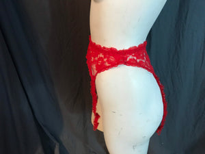 Vintage 1980’s Jezebel red lace garter belt