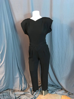 Vintage 1980’s black mod jumpsuit 4