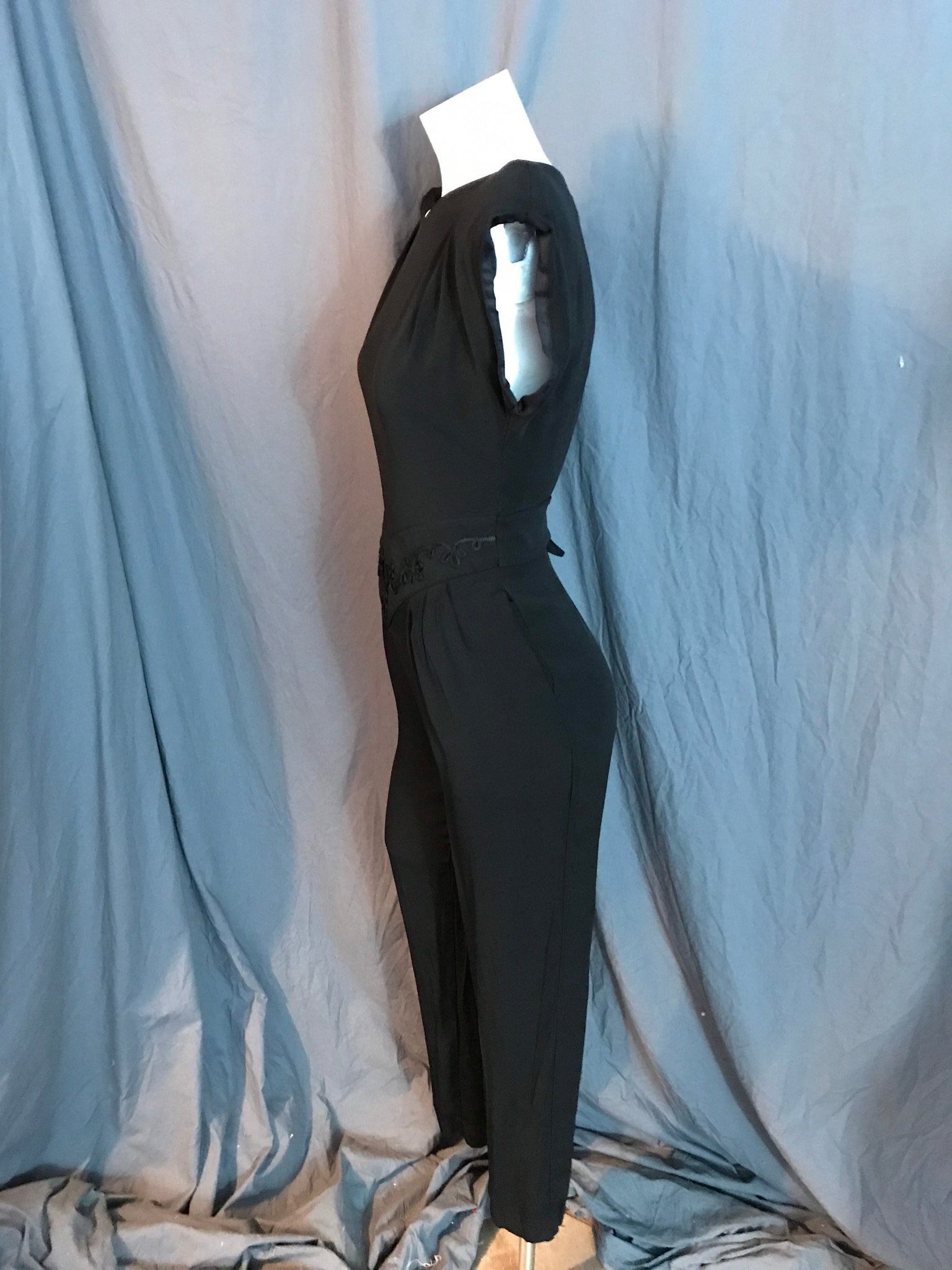 Vintage 1980’s black mod jumpsuit 4