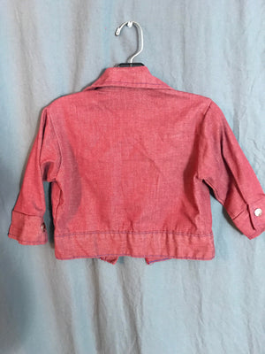 Vintage Health-Tex maroon 70’s kids jean jacket 2T