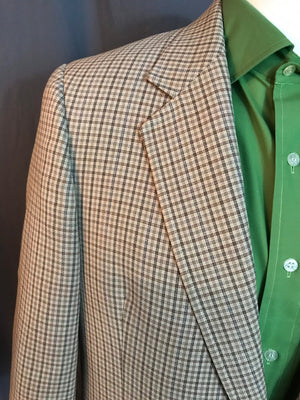 Vintage Racquet Club brown plaid sports jacket coat 42