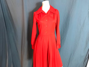 Vintage orange 60’s 70’s Fenwick Knits day dress M