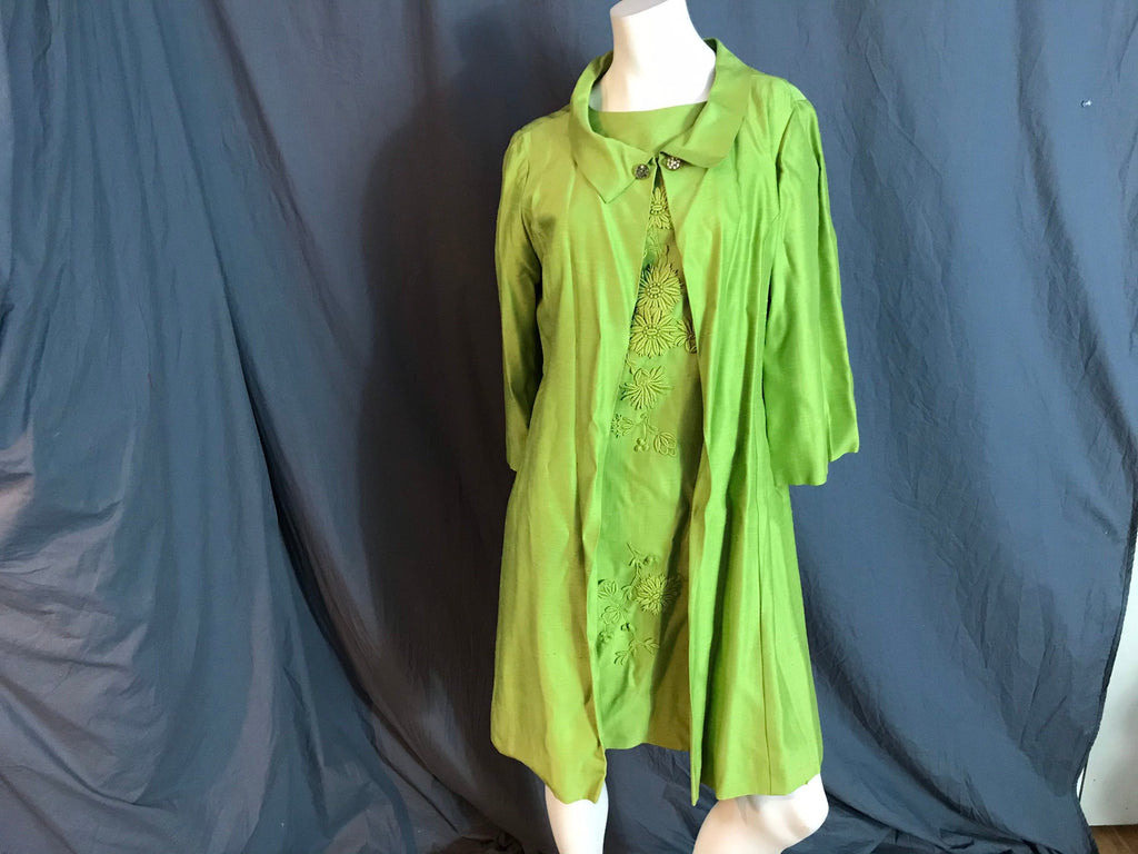 Vintage green 1960’s Sylvia Ann dress and coat M