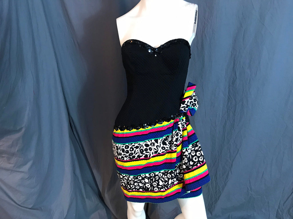 Vintage 1980’s After Five mini corset party dress 6