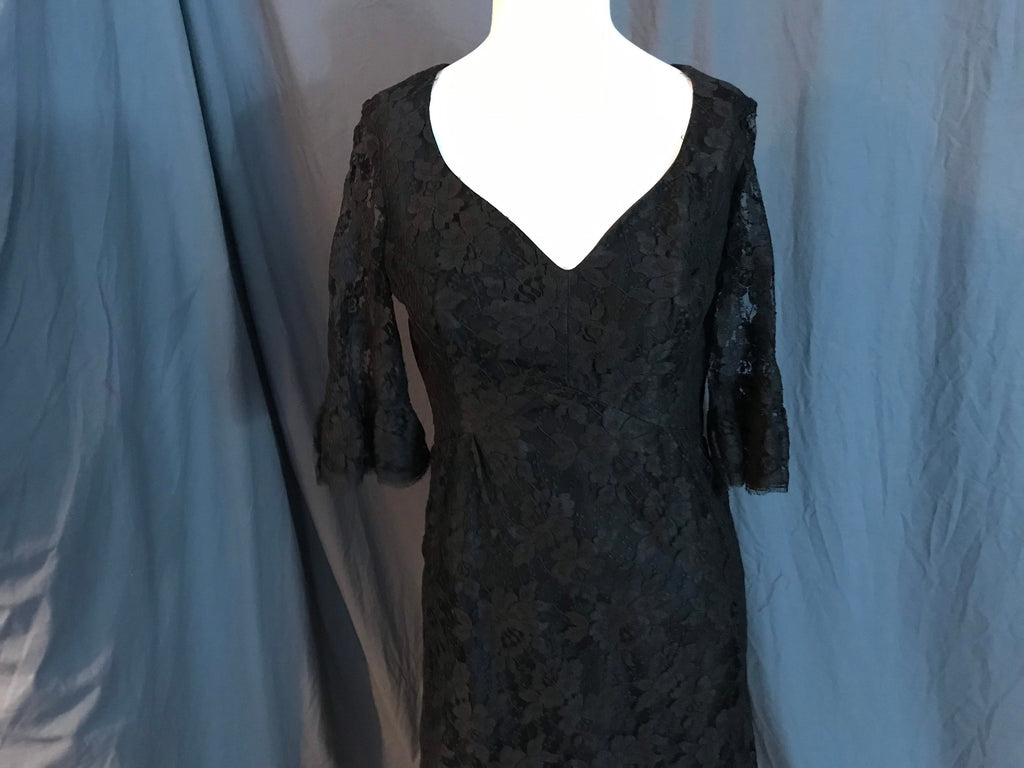 Vintage 1960’s Dress by Wendy black lace fitted dress S