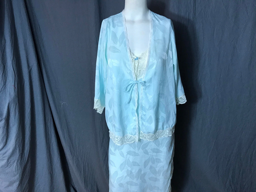 Vintage Bert Yelin for Iris nightgown peignoir set S petite