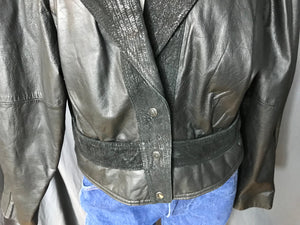 Vintage 1980’s black leather jacket M