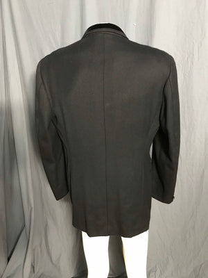 Vintage black Ramona tuxedo suit jacket w/ velvet lapel 46