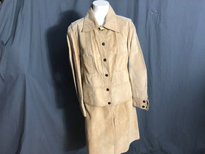 Vintage 1970’s Induyco leather jacket and skirt set M