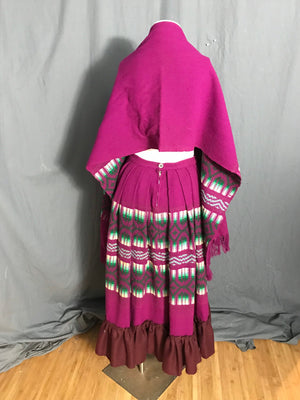 Vintage 1970’s ethnic woven skirt and shawl M