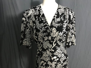 Vintage John Meyer rayon button up dress 8 M