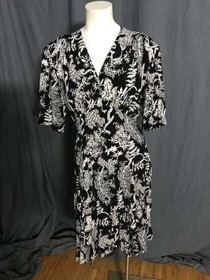 Vintage John Meyer rayon button up dress 8 M