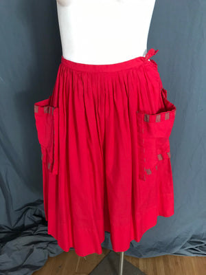 Vintage 1950’s Joe Frank red skirt with pockets S