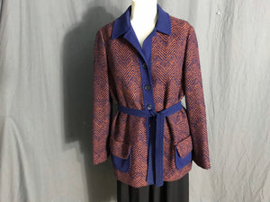 Vintage 1970’s woven women’s navy jacket M