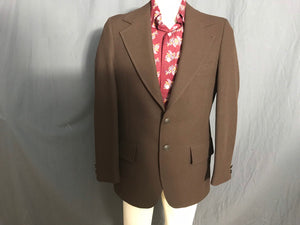 Vintage 1970’s brown sports coat jacket 42