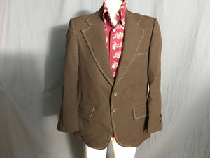 Vintage 1970’s Brookford brown sports suit coat 44