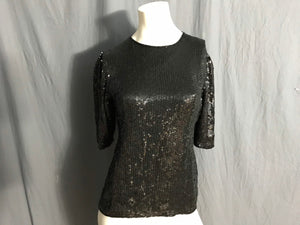 Vintage Chance Encounters 80’s black sequin top S