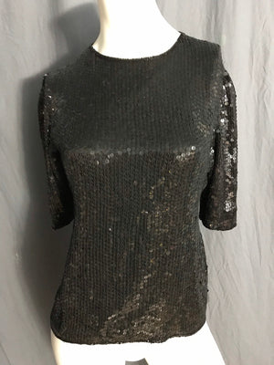 Vintage Chance Encounters 80’s black sequin top S